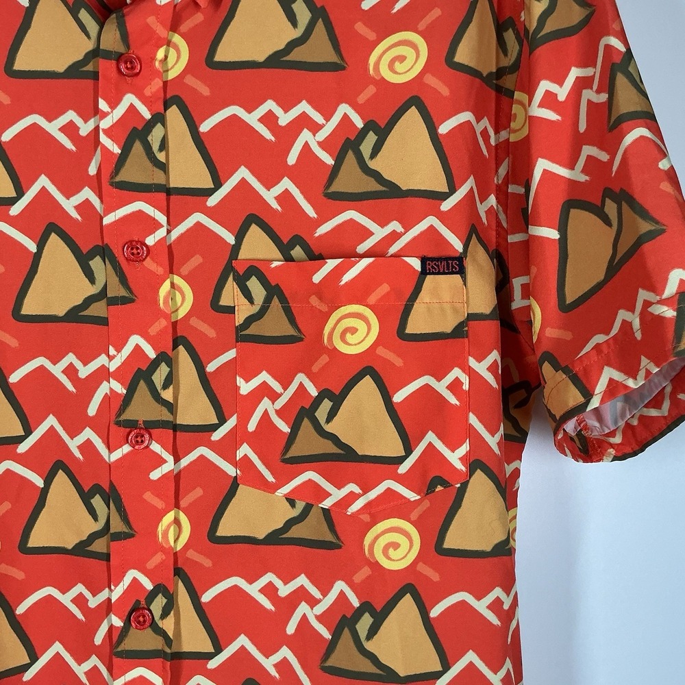 RSVLTS The Roosevelts Cave Paint Kunuflex short sleeve button-up shirt Size Med‎ - Picture 3 of 6